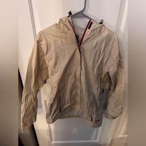 GoLite Hooded Cream Rain Jacket Womens Size S